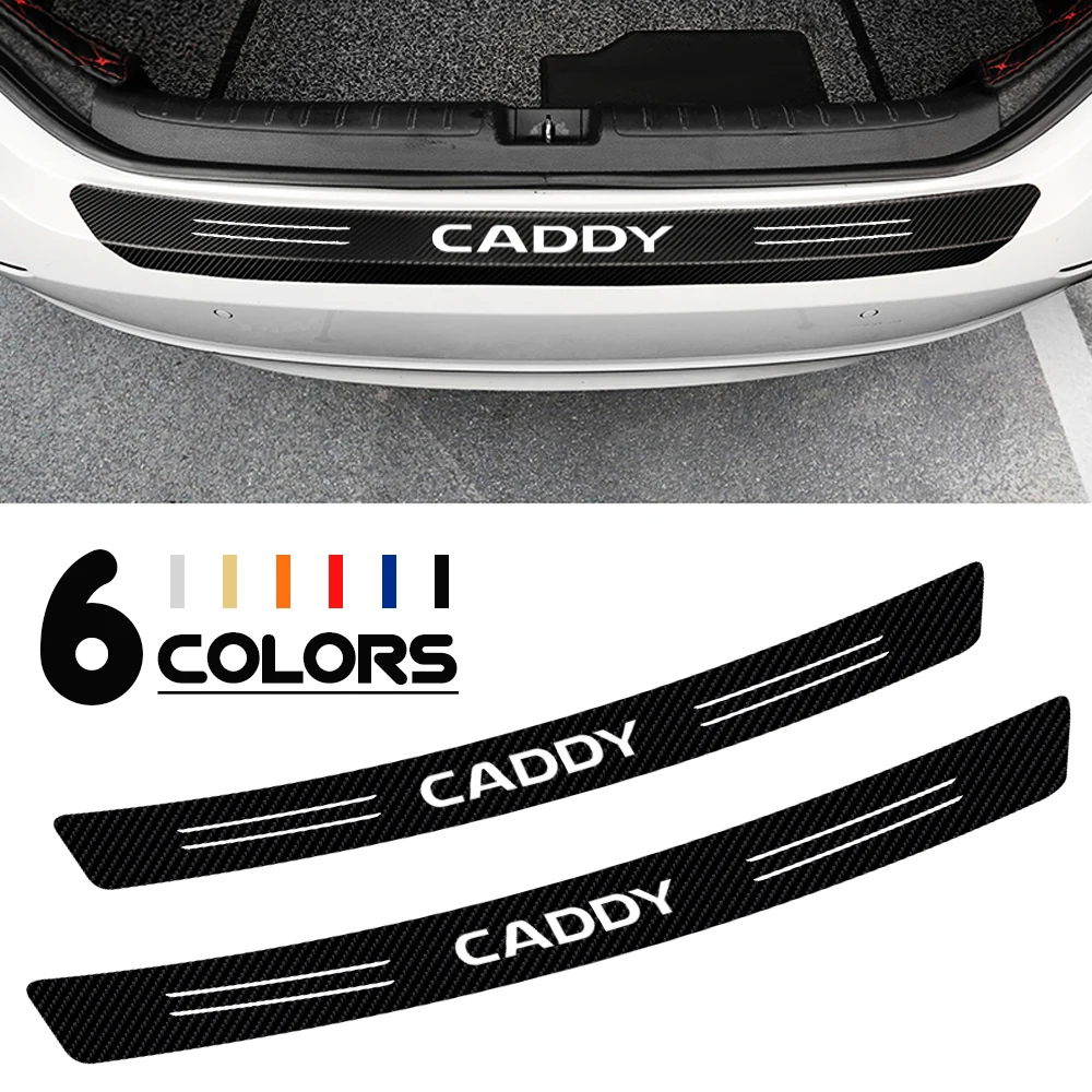 Автомобильные наклейки для защиты заднего бампера карбоновые Volkswagen Caddy Golf Passat Jetta