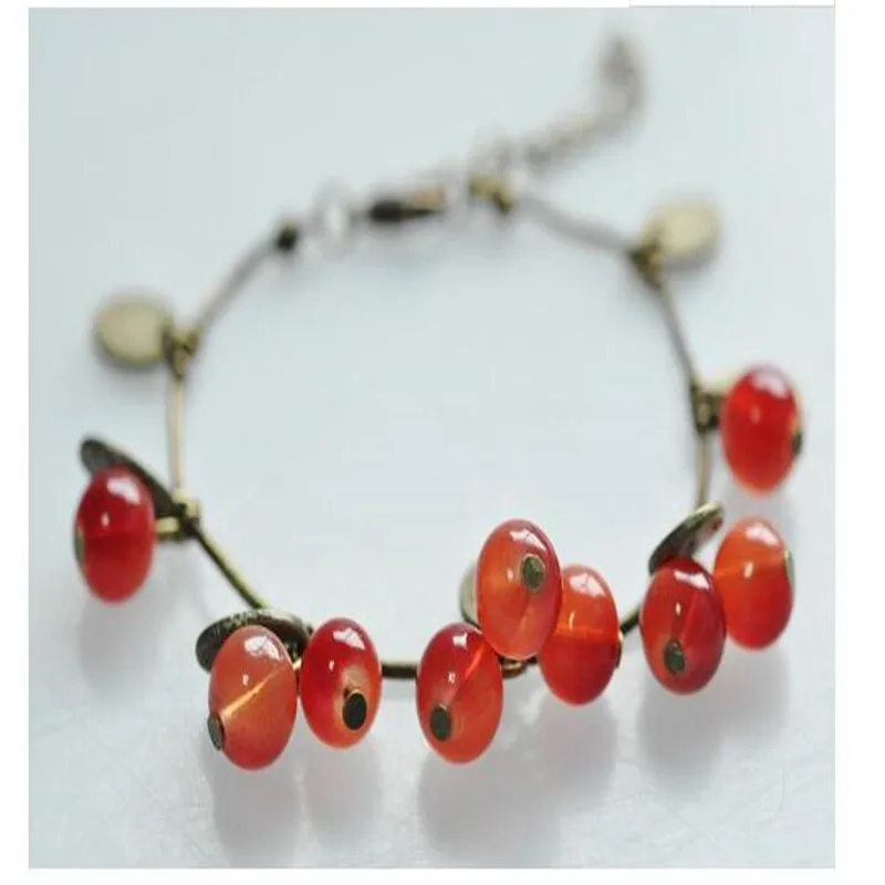 Античная бронза Винтаж личности в этническом стиле красного и зеленого цвета