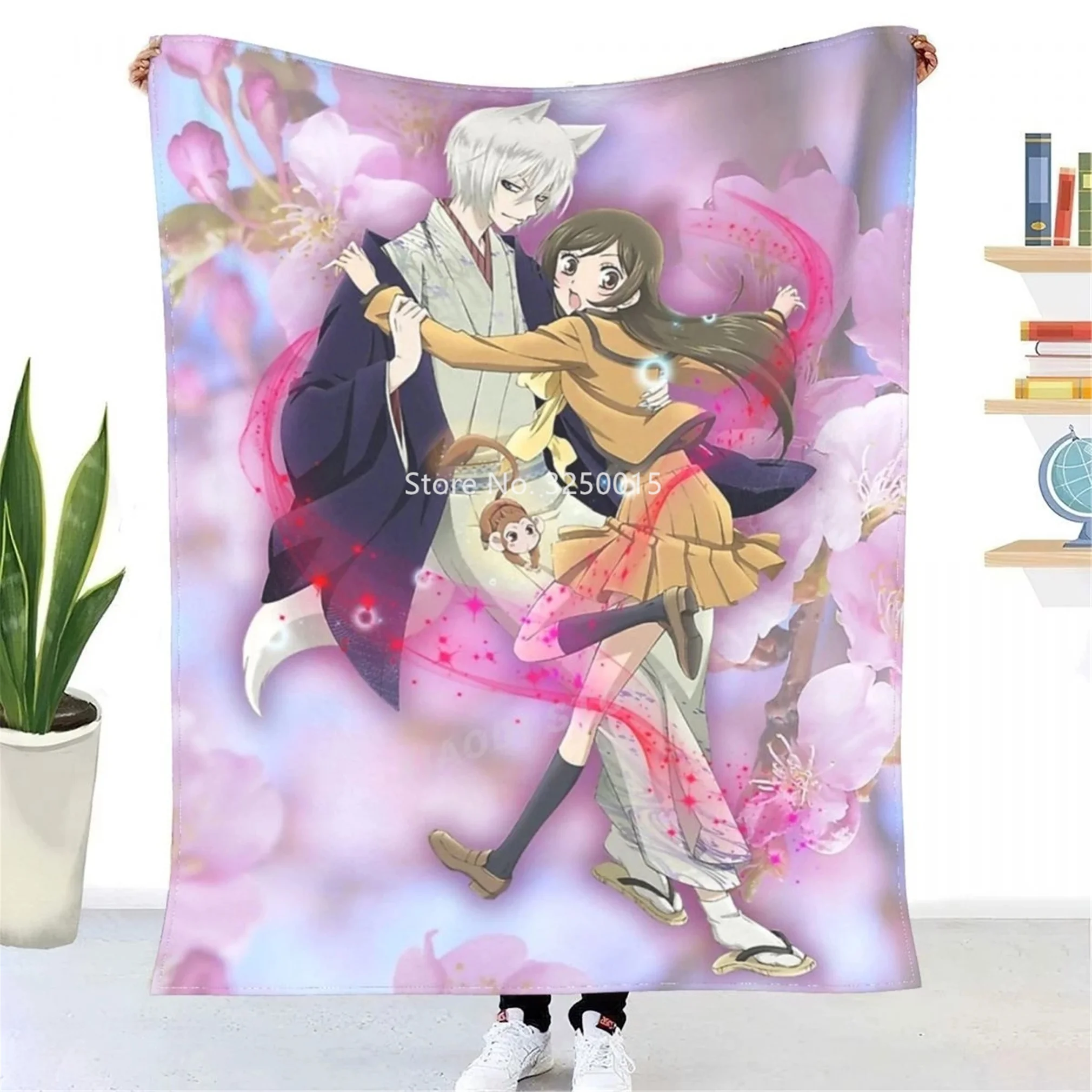 Милое мультяшное удобное мягкое одеяло с рисунком Луны и девочки детское для