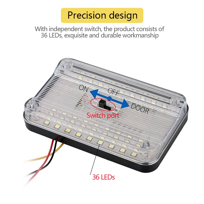 Универсальный автомобильный интерьерный светильник на крышу 12 в 36 светодиодный