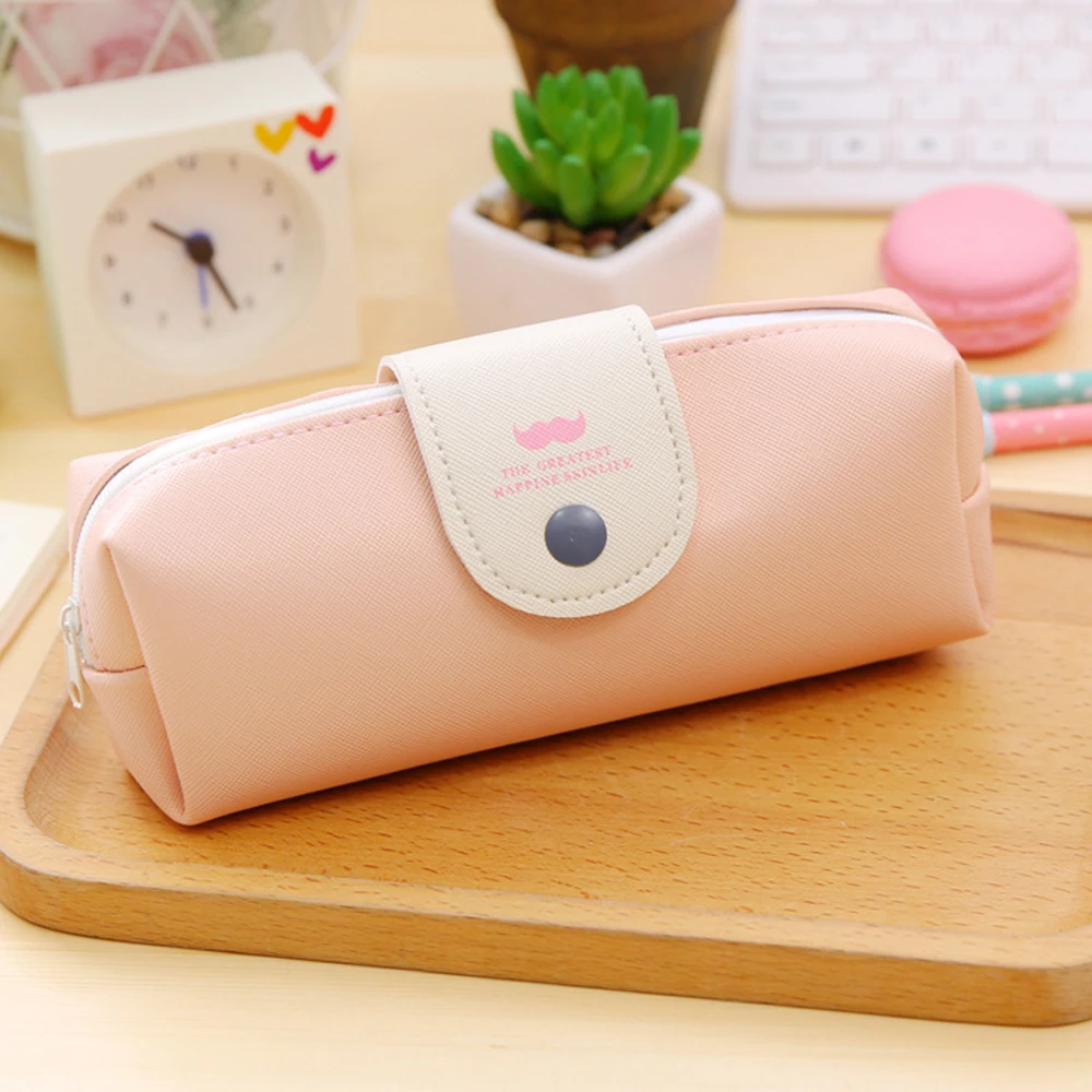 Чехол для карандашей большой емкости прочный кожаный материал