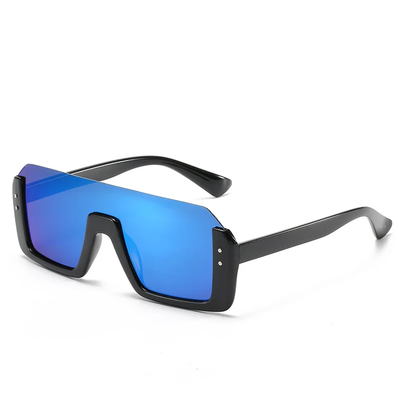 

Black Square Oversized Sunglasses Women Big Frame Colorful Sun Glasses Female Mirror Oculos Unisex Half frame Hip Hop Shades