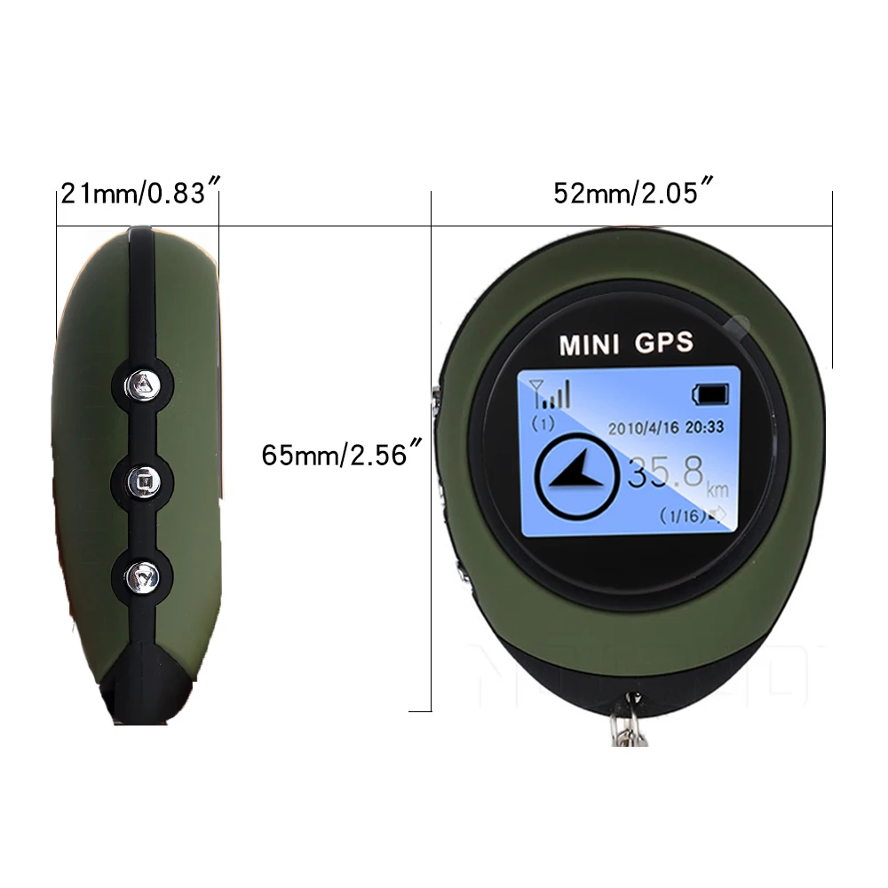 Миниатюрный GPS-навигатор с ресивером ручной логгер зарядкой от USB для обнаружения