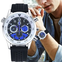 mens watches three eye design 2021 top luxury brand fashion quartz men watch men silica gel strap wristwatch relogio masculino