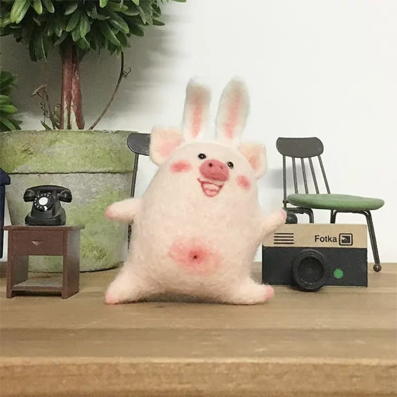 Игла для валяния поросенка поросенок мультфильм не законченный DIY ручной работы