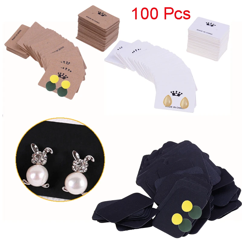 

100 шт. 3,5*2,5 см Мульти Цвет Бумага милые серьги-гвоздики в форме ярлык-Карта изготовленный на заказ лого цену лишних украшений Дисплей упаково...