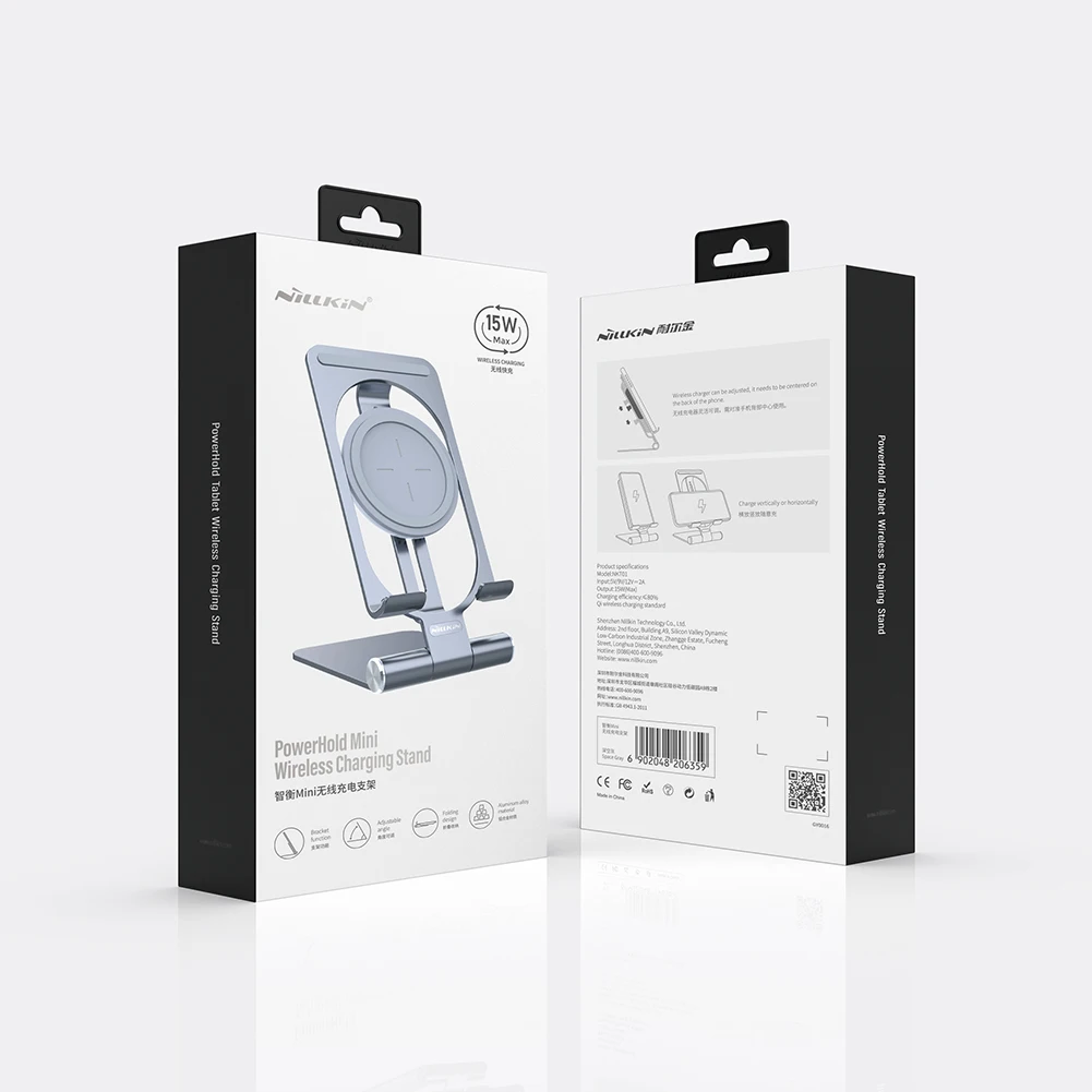 

PowerHold mini wireless charging stand Fast Wireless Charger Stand Qi Wireless Charging Pad for iPhone 11 12 Samsung note 20 S20