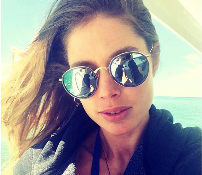 DPZ классический Vinatge Круглый Стиль поляризационные авиационные солнцезащитные