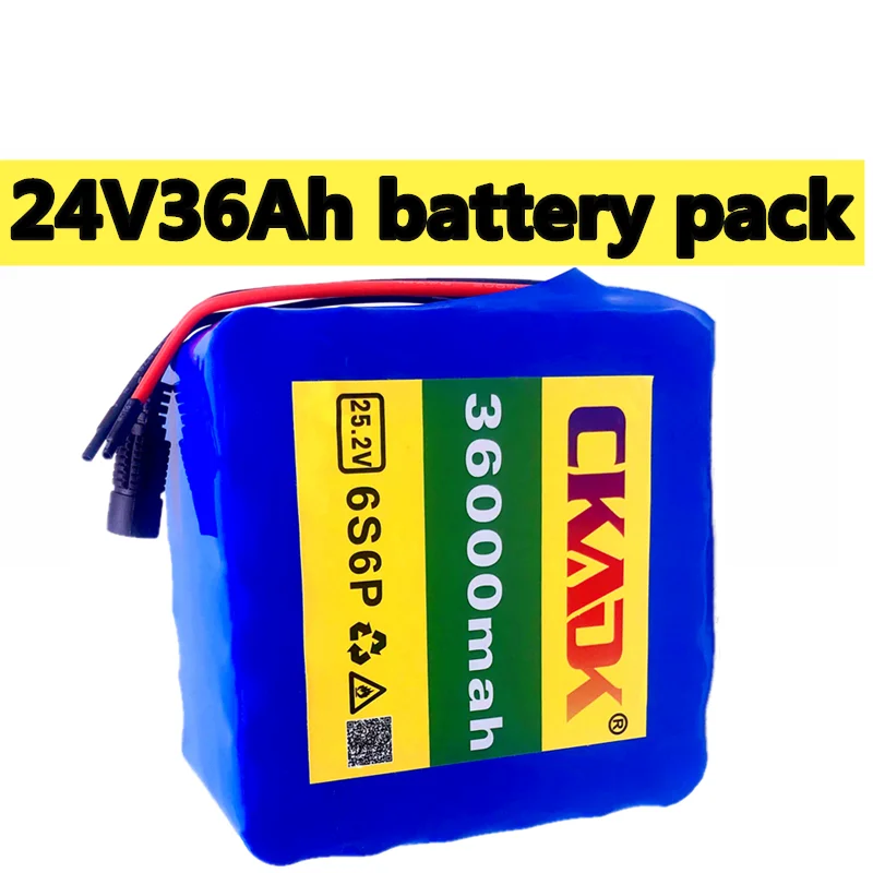 

6S6P 24V 36Ah 25.2V lithium battery pack batteries for electric motor bicycle ebike scooter wheelchair cropper with BM