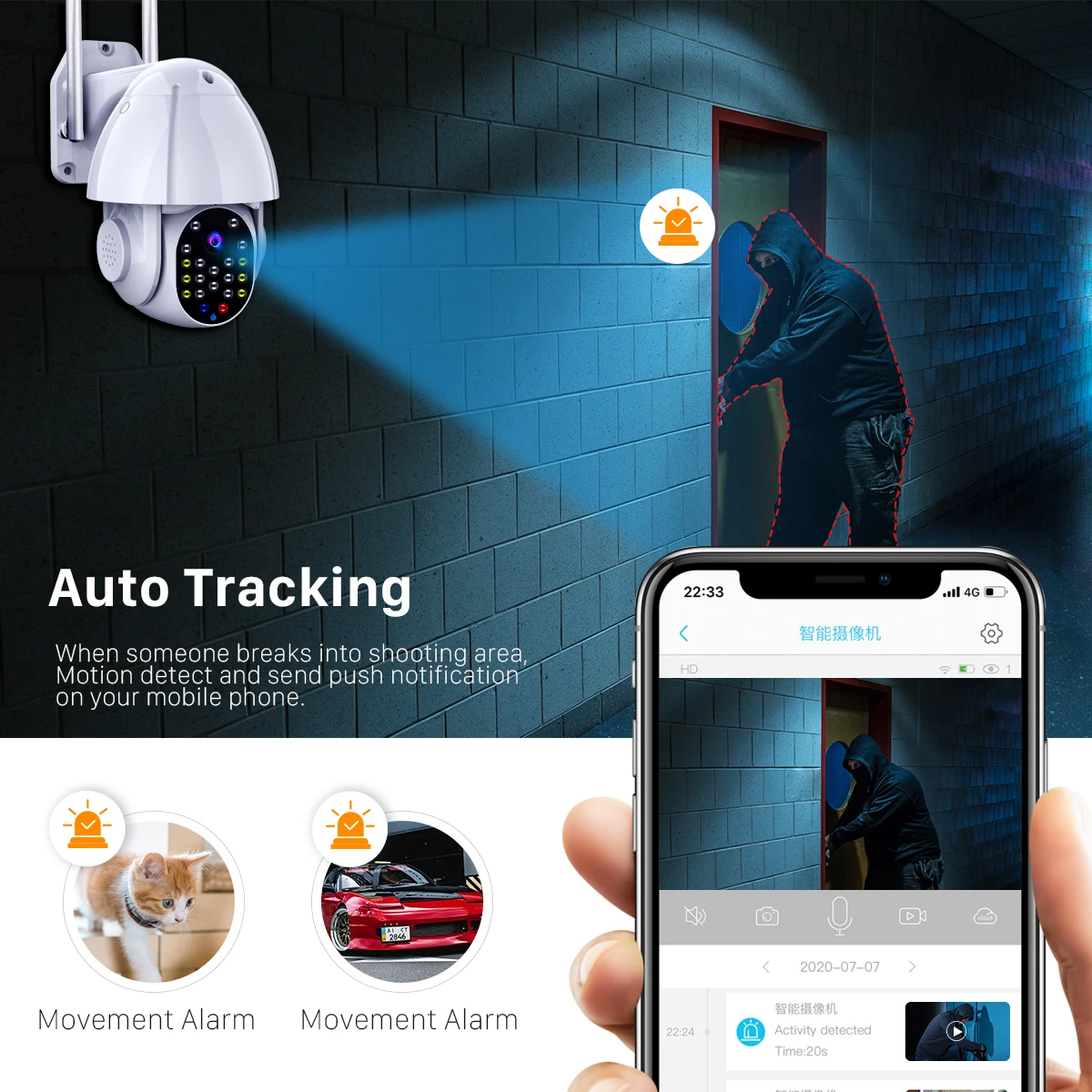 

1080P Wi-Fi PTZ IP- 2 CCTV
