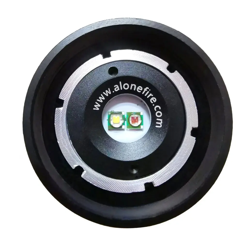 Светодиодный супер ярсветильник фонарь Alonefire G700-WR 2 в 1 белый и красный светильник