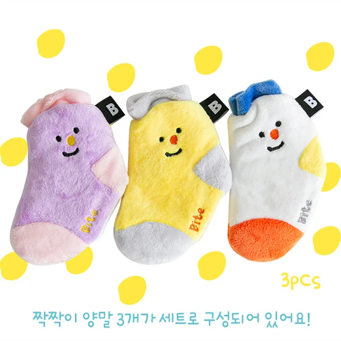 Корейские плюшевые пищащие носки игрушки для собак устойчивая к укусам чистая