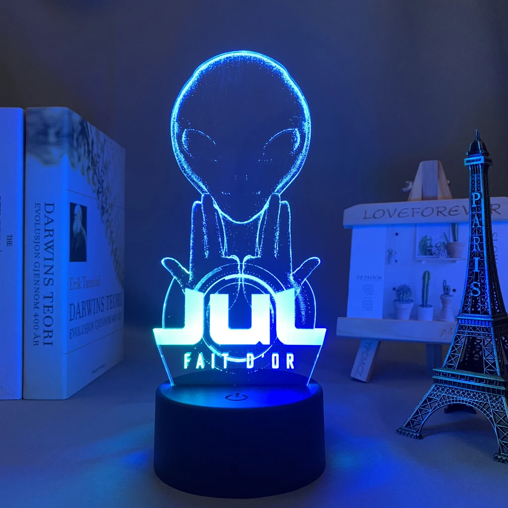 Цветная аниме двухцветная лампа Жюльен Мари для детской спальни Декор подарок на