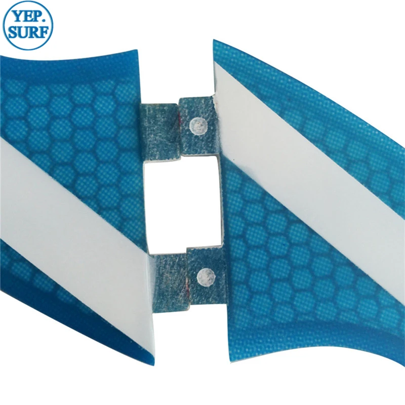 Доска для серфинга UPsurf FCS fin G5 синяя с белым плавником сот высококачественный