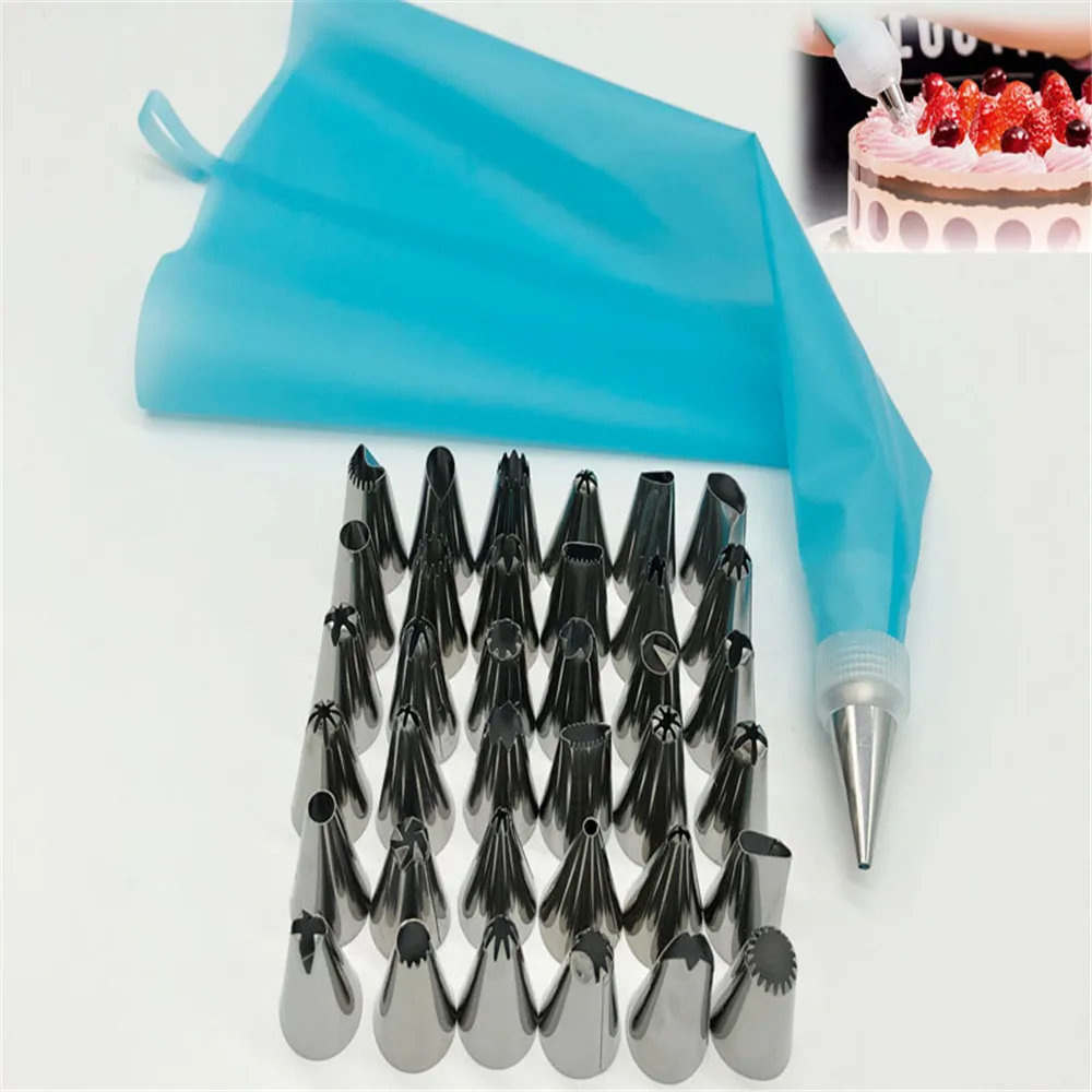 36 шт. силиконовый кондитерский мешок наконечники для кухонной обледенения