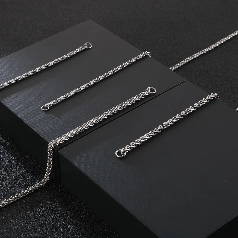 Модный комплект HaoYi из ожерелья и браслета нержавеющей стали простой стиль