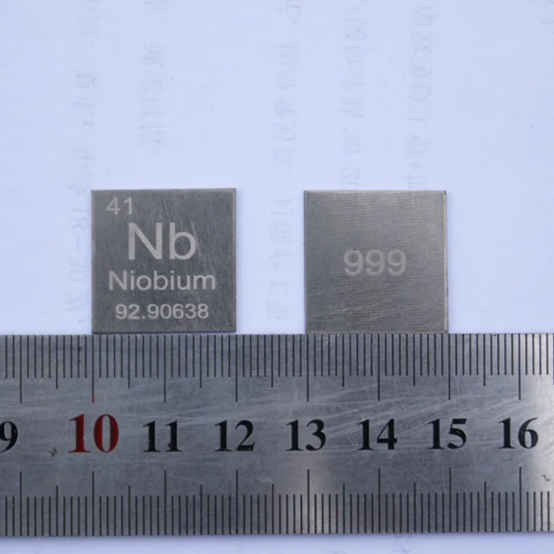 99.9% ниобиевый Металл высокой чистоты Nb 3 6 г резной элемент лист периодической