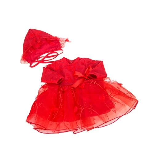 Костюм красного платья для кукол новорожденных 23-24 дюйма, 3 шт. или 2 шт., новая одежда для новорожденных, аксессуары для кукол новорожденных