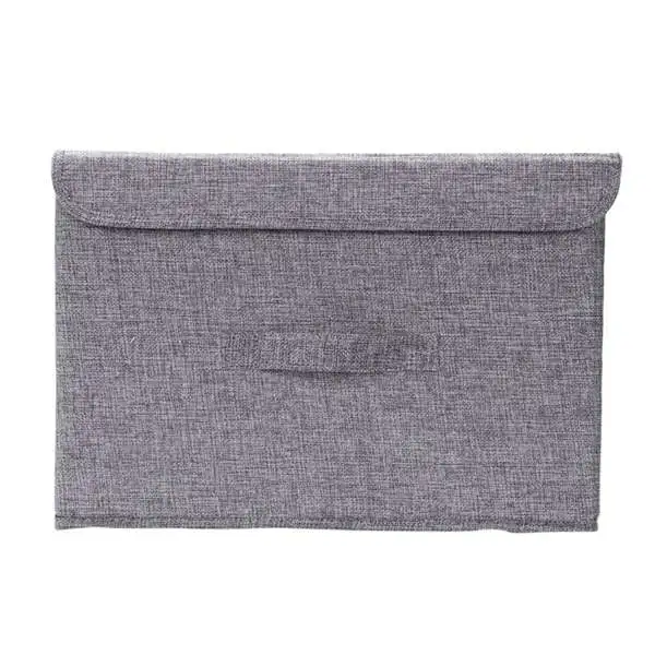 Cotton Linen Fabric Folding Cd Storage Boxes Foldable Bins Toys Organizer With Lids And Handles Basket Laundry | Дом и сад