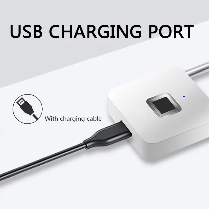 Xiaomi умный электронный замок с отпечатком пальца USB Перезаряжаемый дверной замок без ключа цинковый сплав металлический багажный отсек замок