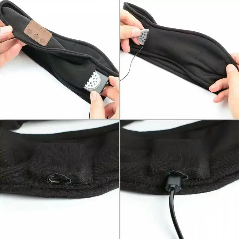 Повязка на голову для бега йоги со звуковым музыкальным ответчиком мобильного