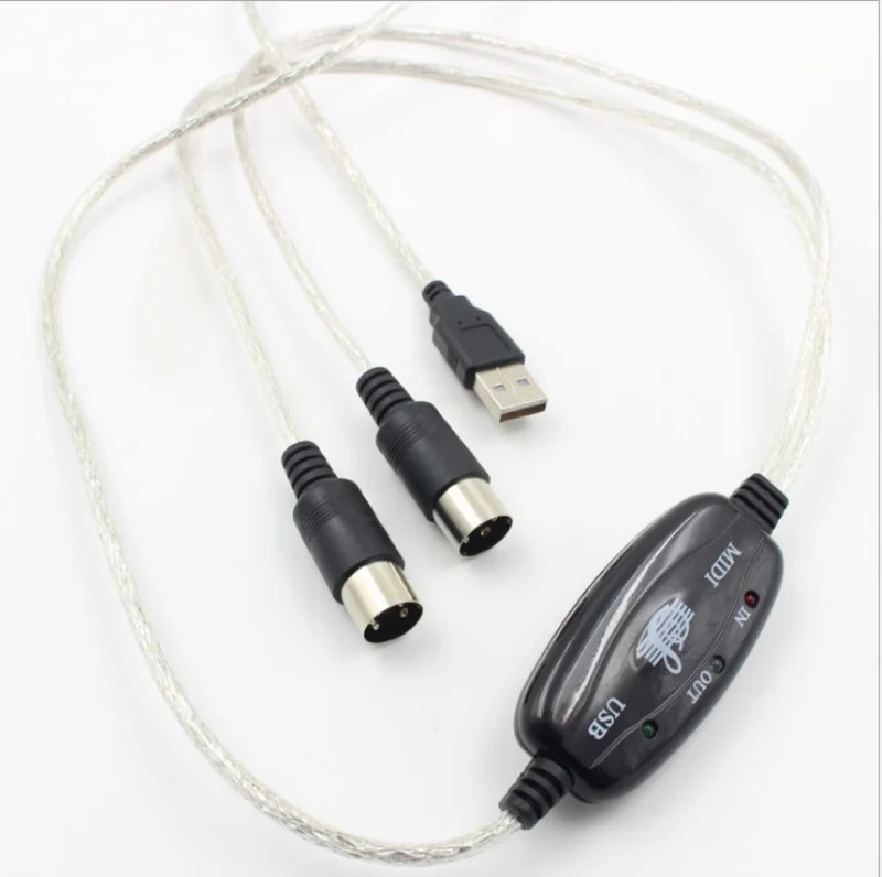 MIDI Interface to USB Cable Converter Connector PC Synthesizer Music Keyboard Instrument Adapter / 100pcs | Спорт и развлечения