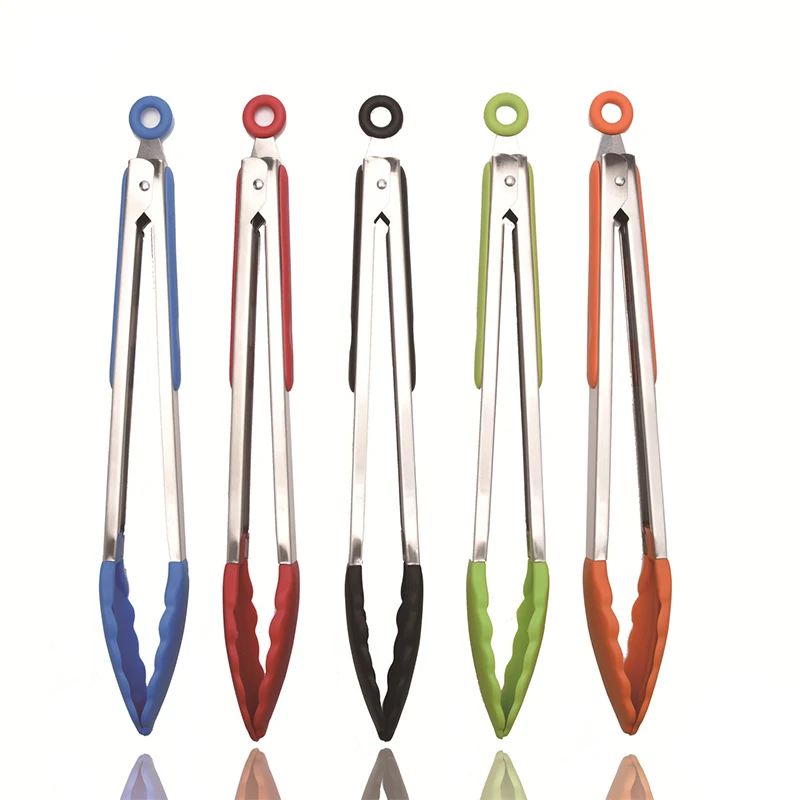 Лидер продаж Amazon зажим для барбекю 7 дюймов 9 12 Набор Пищевых щипцов из