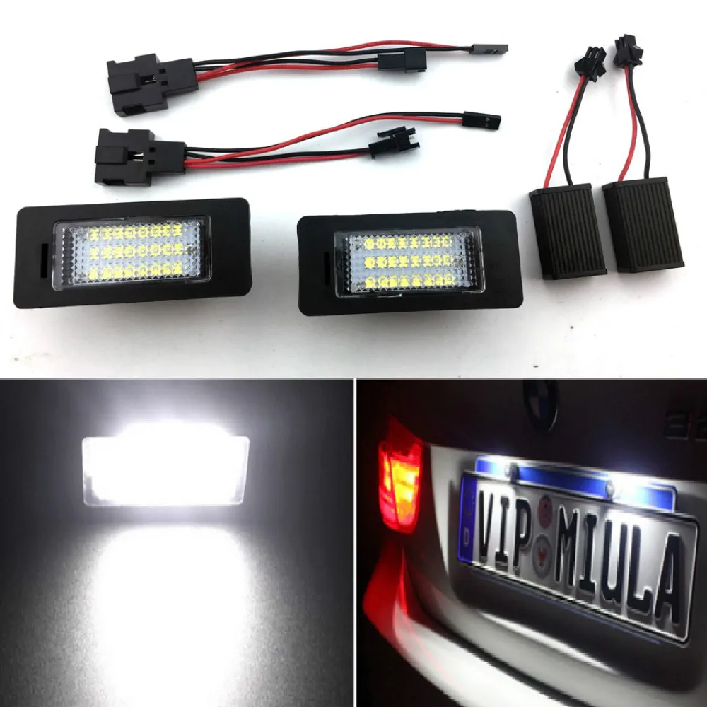 Светодиодсветильник лампа для номерного знака автомобиля 2 шт. 12 В 24 SMD подходит