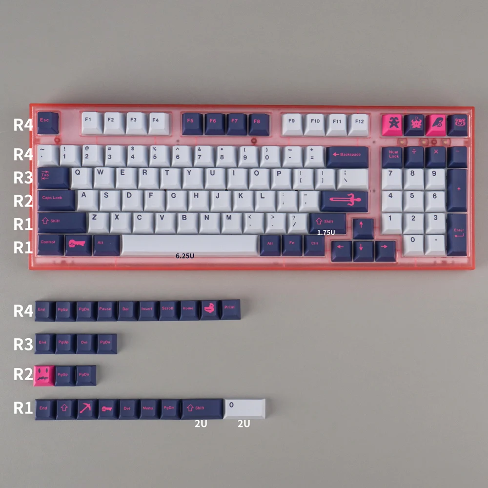 

GMK Cojiro Keycaps PBT DYE-SUB Cherry Profile 129 Keys Keycap For MX Switch Mechanical Gaming Keyboard