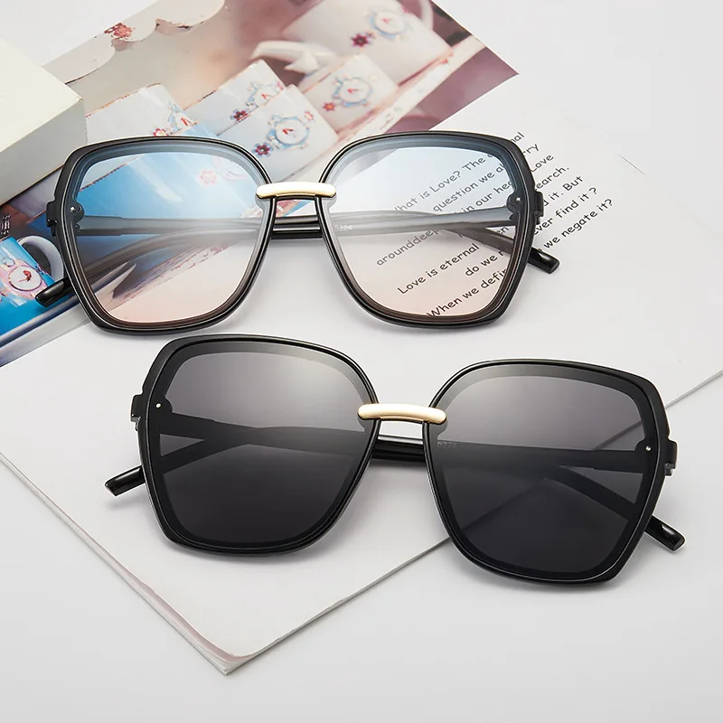 Солнцезащитные очки оверсайз UV400 для мужчин и женщин модные с градиентом простые