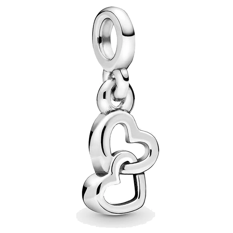 Мой девичий гордость - сердца переплетены, мощная лучистая звезда улыбается, кулон бусины для браслета из серебра 925 с моим образом.