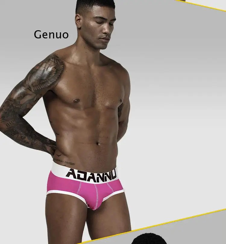 

4 Color Fashion Underpants Men Briefs Cotton Underwear Breathable U Convex For Gay Cueca Tanga Low Waist Men Shorts Quick Dry