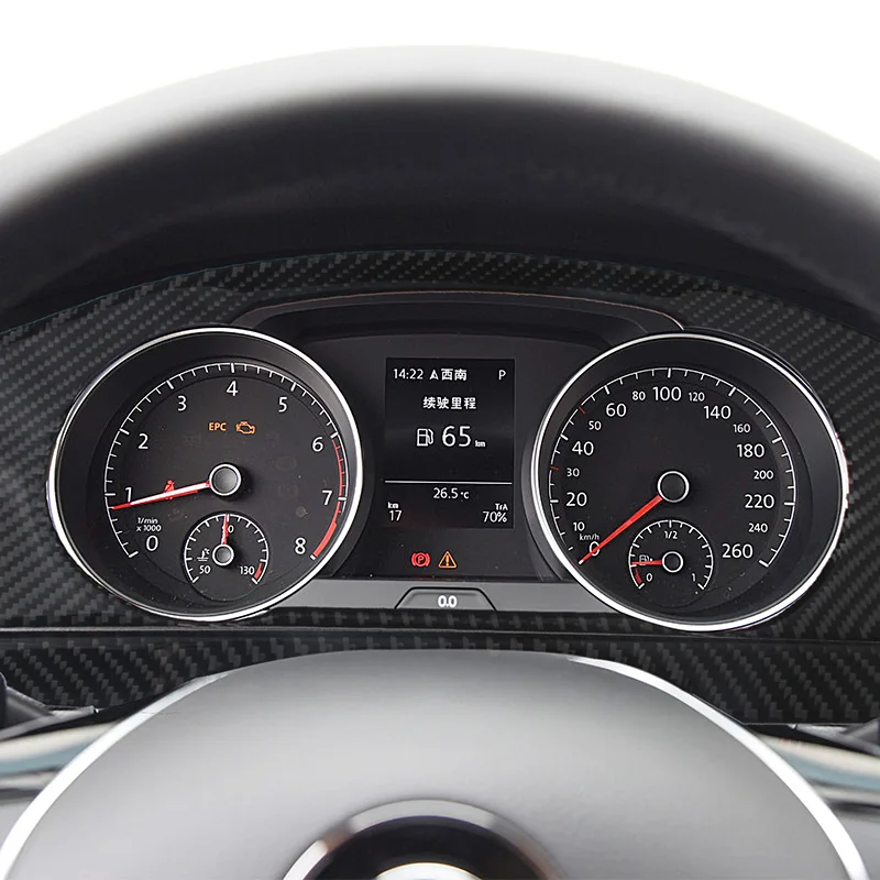 

2Pcs Carbon Fibre Car Instrument Panel Decoration Bar For Volkswagen Golf 7 GTI MK7 2014-2019 Car Accessories