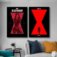 canvas painting nordic classic marvel wall art kids pictures room home decor black widow movie poster and print marvel superhero