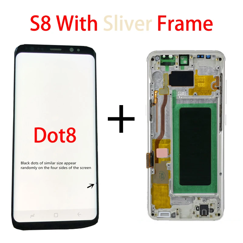 Оригинальный AMOLED ЖК-дисплей с мертвыми пикселями для Samsung Galaxy S8 G950 G950F Дисплей