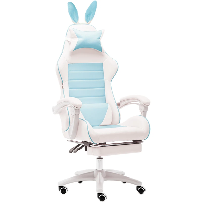 

Pink PU Leather Computer Chair Girl Gamer Competitive Rotating Chair Gaming Chair Racing Chair Office Furniture Live Chair