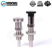 VEICHU Indexing Plunger With Locking-Nut M16 Long Thread Stainless Steel Index Bolts Detent Pins For Locating/Positioning