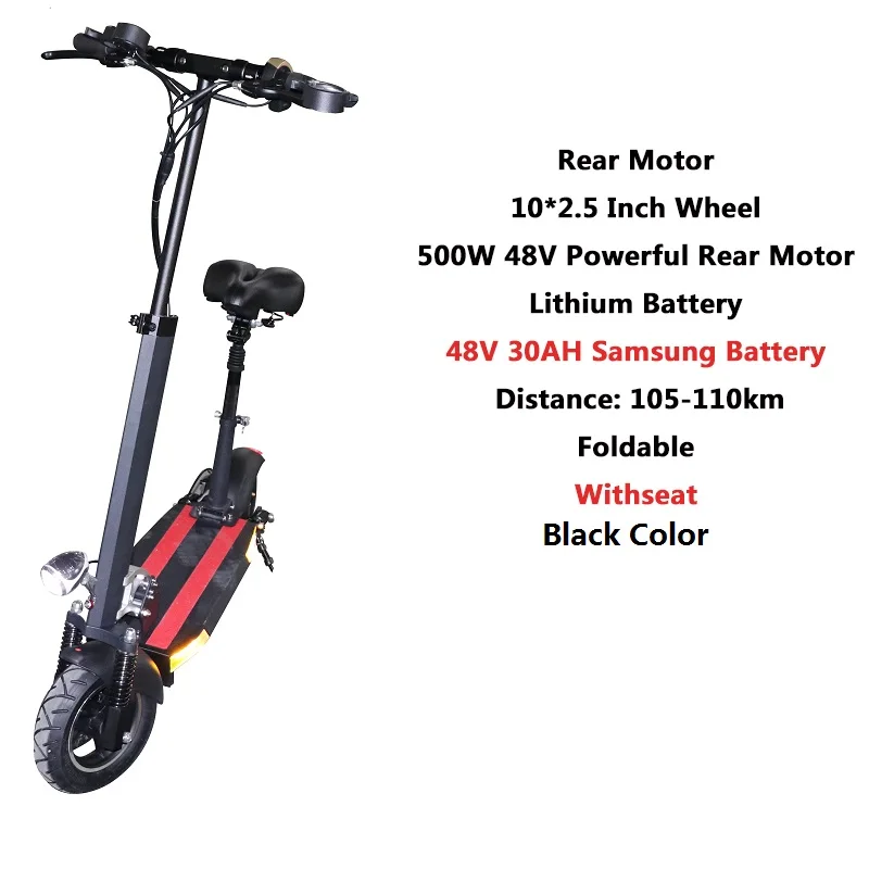 500W 48V30AH SAM B 144 км Электрический скутер для взрослых 500 Вт E скутер батарея электрический скейтборд E-ножной скутер электрический Лонгборд Escooter - Цвет: 500W 48V30AH SAM B