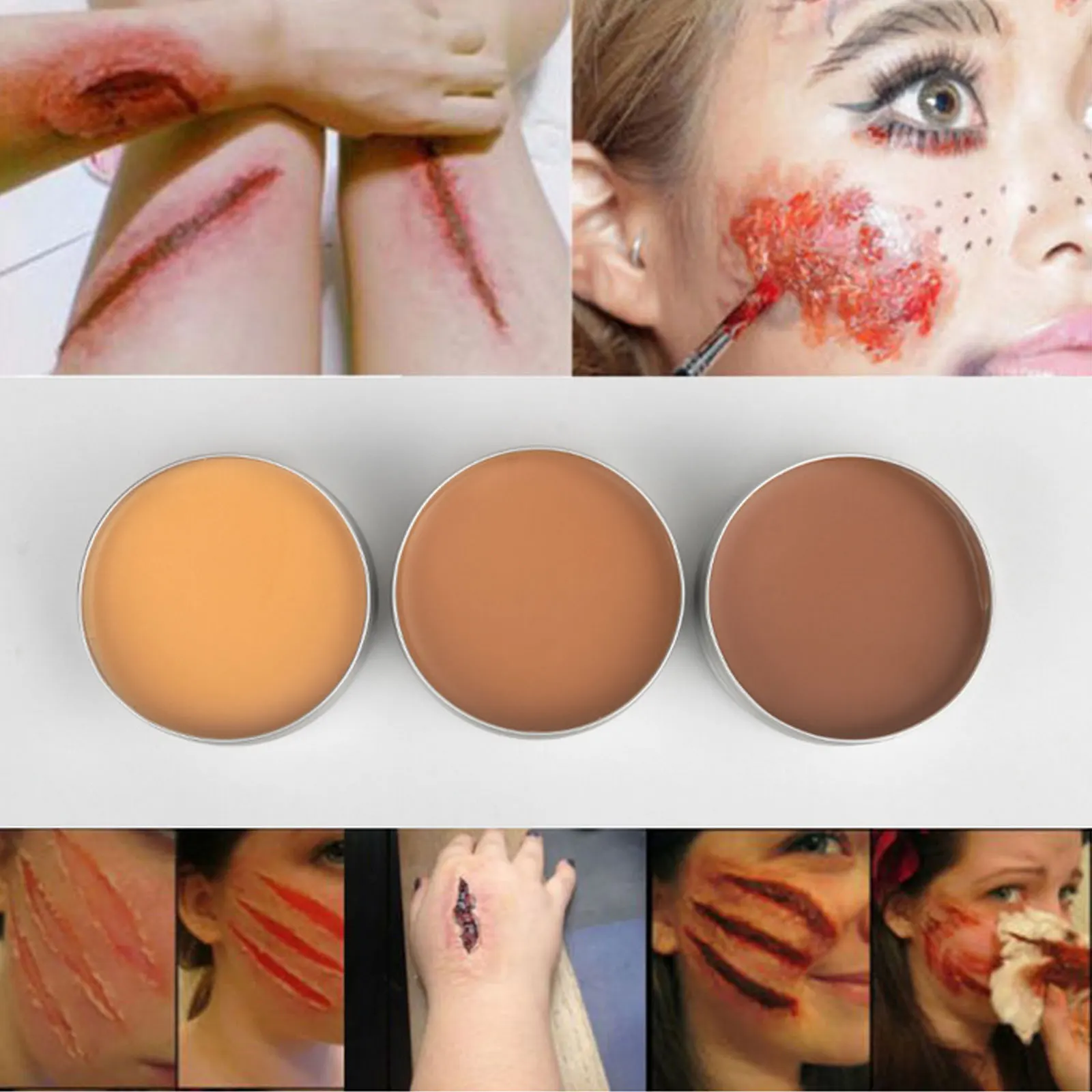 Набор для макияжа в стиле Хэллоуин искусственная косметика носа губка с лопаткой