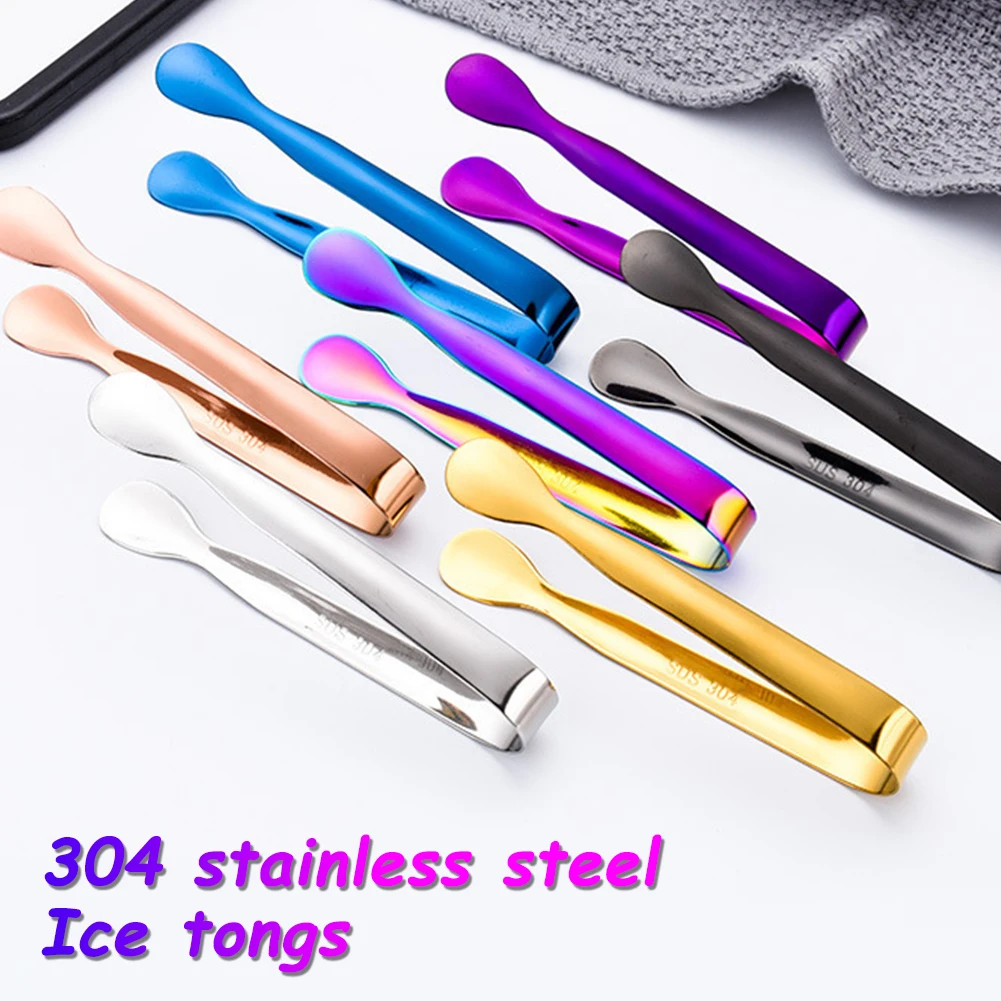 

Multicolored Mini Sugar Tongs Small Ice Tongs, Mini Serving Tongs Ice Clip Small Kitchen Tongs for Tea Party Coffee Bar Utensils