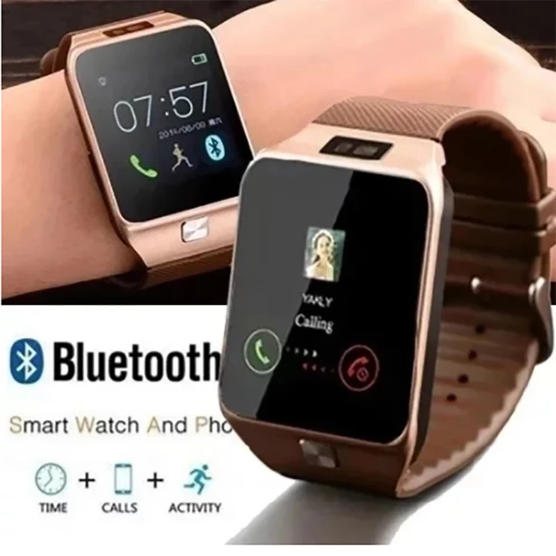 

DZ09 Smart Watch For Women Touch Watches With Sim Card Sport Men Bracelet Waterpoof Step Count Wristwatch Camera Smartwatch dz09