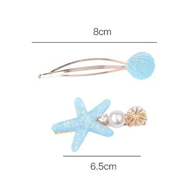 2 шт./компл. для девушек элегантное оболочка жемчуга с вышивкой в виде звездочек