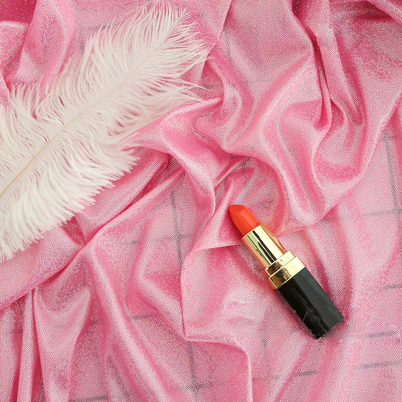 Флуоресцентная ткань растягивающаяся трикотажная цветная блестящая