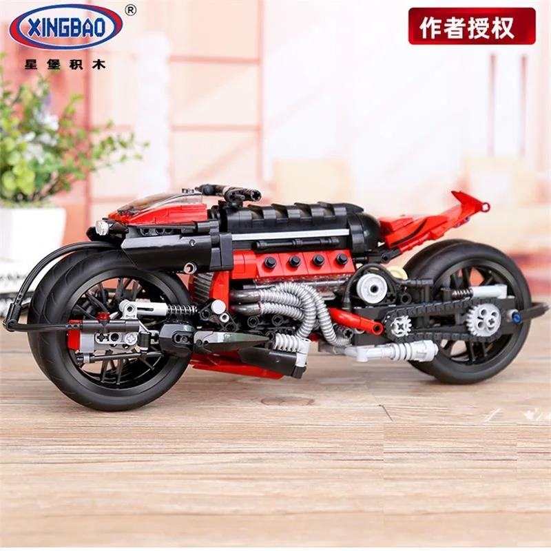 XingBao блоки 680 шт. модель технического двигателя патруль мотоцикл игрушки для