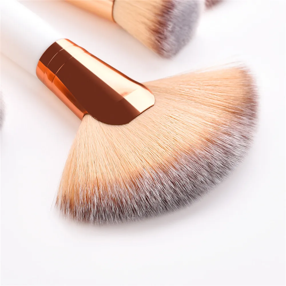 

6Pcs/set Makeup Brushes Set white gold handle For Powder Contour Blusher Liquid Cream Eyeshadow Cosmetics Brushes tools