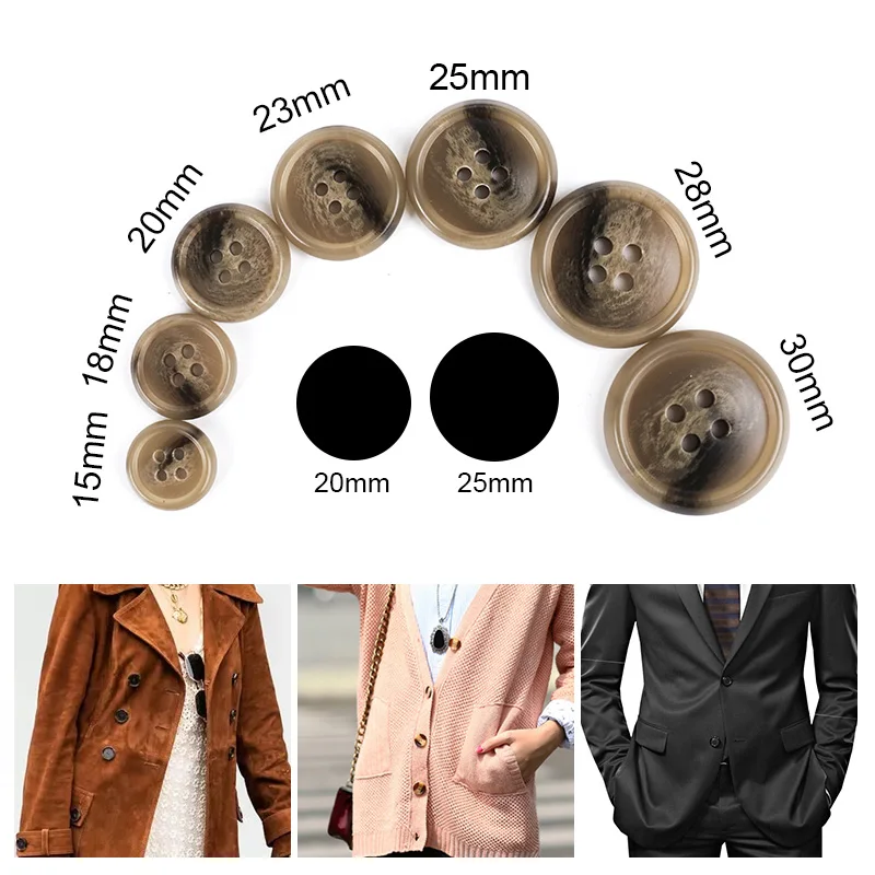 Новинка 20шт. Полимерные 4 отверстия кнопки Швейные аксессуары Размер в комплекте