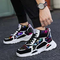 2022 men sports sneakers shoes breathable high top men running shoes comfortable athletic footwear jogging walking sports shoes