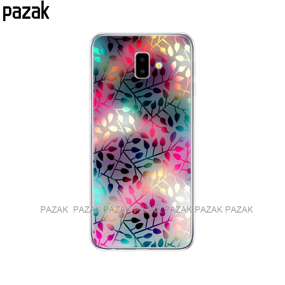 Силиконовый чехол для Samsung J6 Plus мягкий из ТПУ с рисунком Galaxy J6Plus 2018 + J 6 J610 J610F чехлы