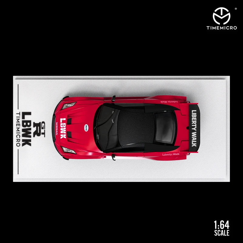 TimeMicro 1:64 LBWK Nissan GTR R35 LB 3 0 красный черный производительность литая модель