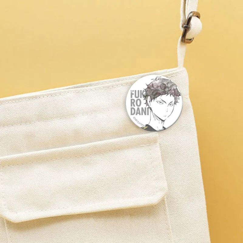 

13 pcs Japanese Manga Haikyuu!! Brooches School Volleyball Syouyou Kageyama Boys Glass Picture Cool Hat Pins Anime Badge